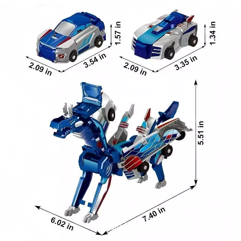 Carrinho Dragão Transformer Brinquedo Magnético