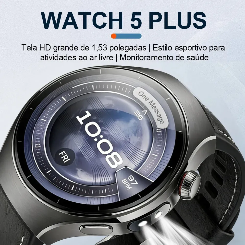 Smartwatch Watch 5 Plus com 3 pulseiras