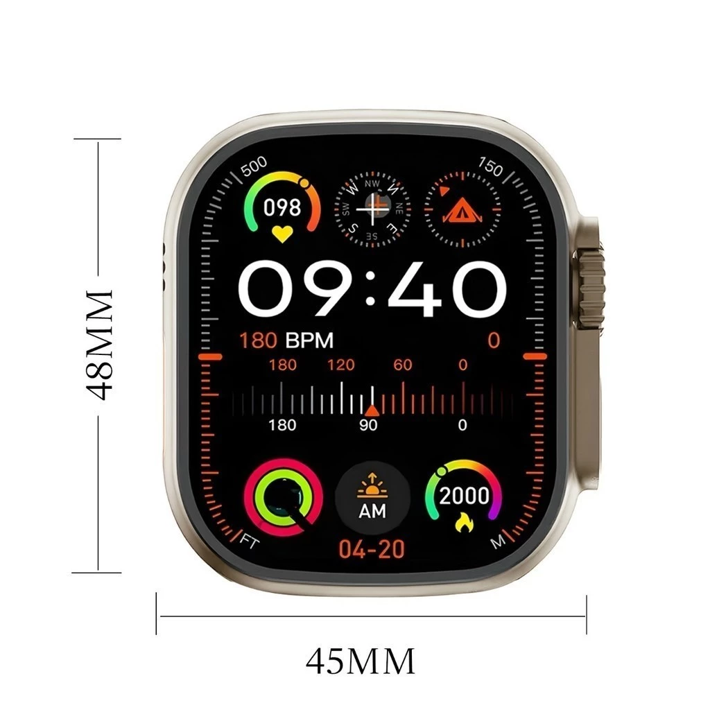Smartwatch Ultra Laxasfit com 7 Pulseiras 49mm