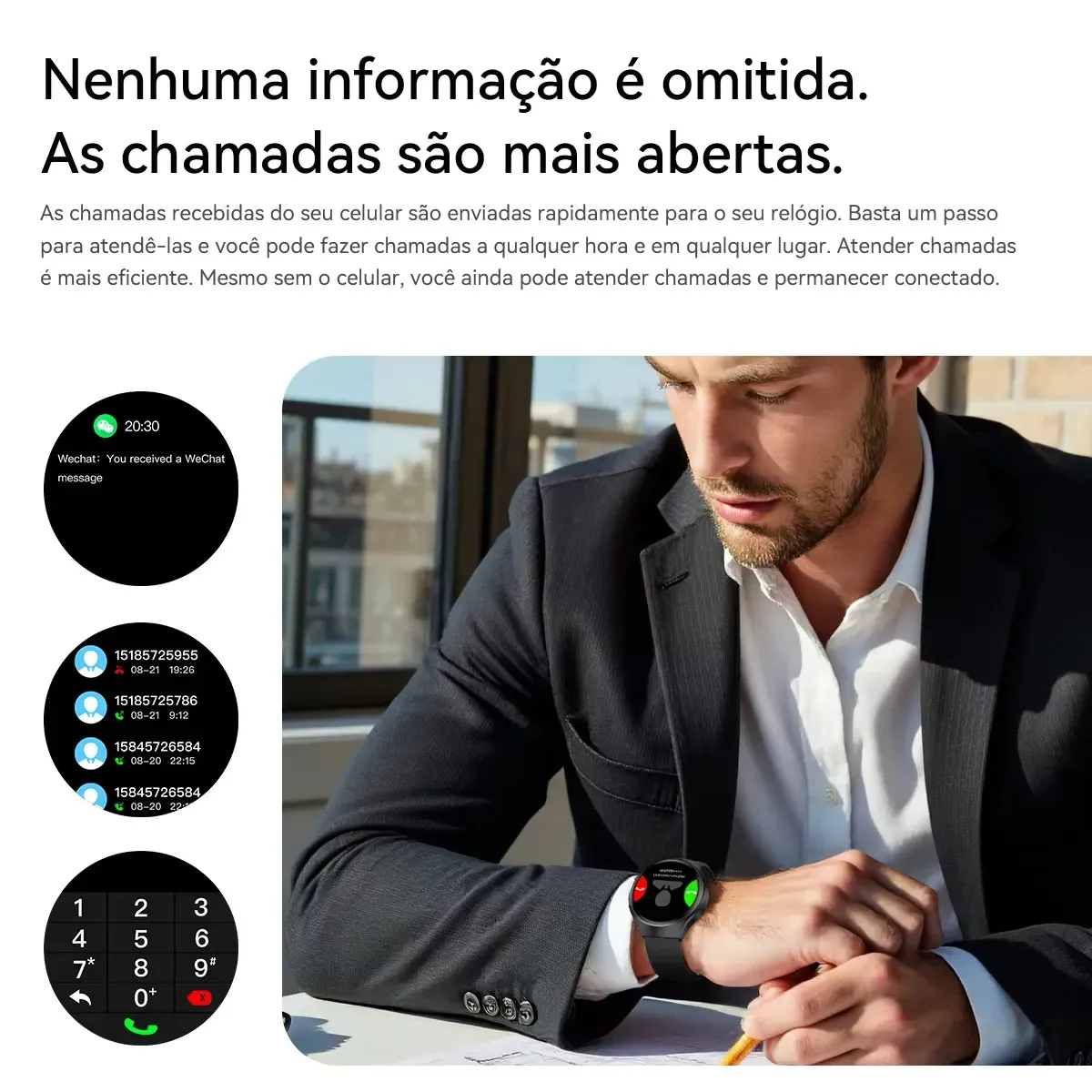 Smartwatch Watch 5 Plus com 3 pulseiras