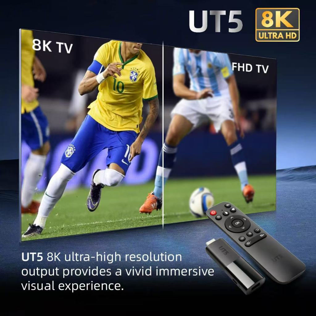 Tv Stick UT5 8K Android 10 Wifi 5G Bluetooth