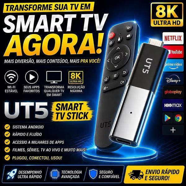Tv Stick UT5 8K Android 10 Wifi 5G Bluetooth