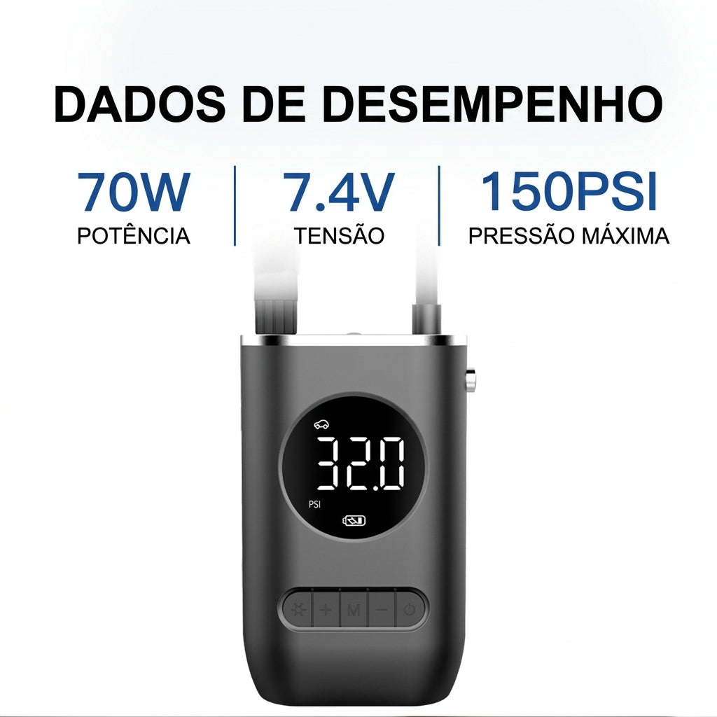 Mini Compressor de Ar Portátil Car Air Pump
