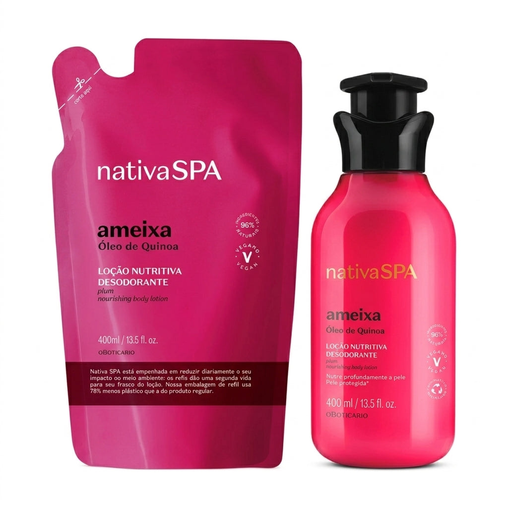 Combo NativaSPA Ameixa Hidratante 400ml + Refil 350ml
