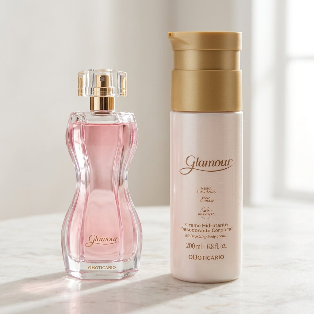 Combo Glamour Perfume 75ml + Hidratante 200ml Tradicional O Boticário