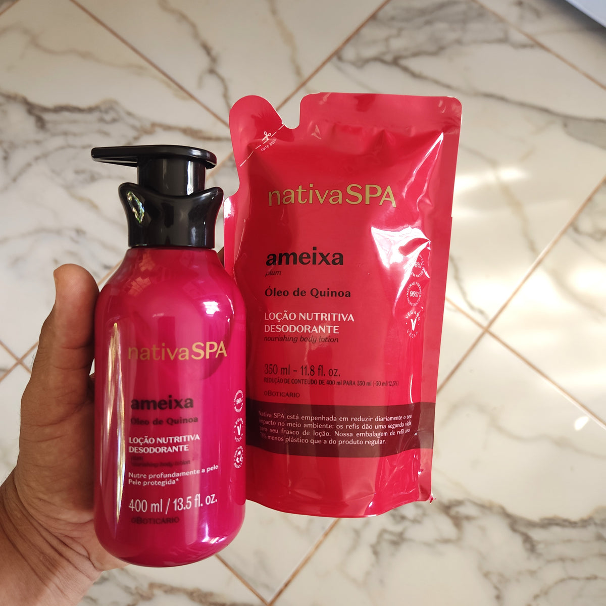 Combo NativaSPA Ameixa Hidratante 400ml + Refil 350ml