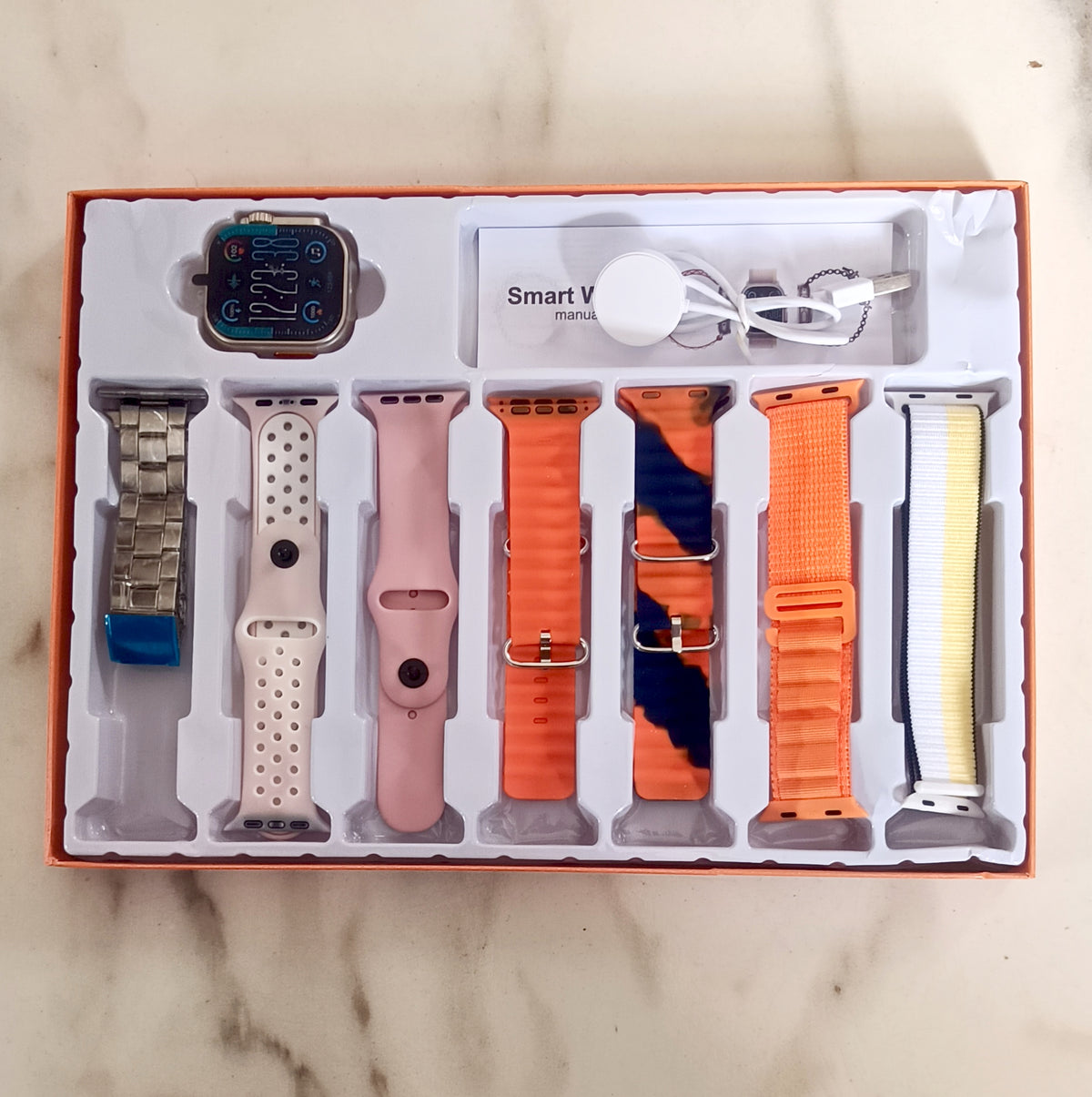 Smartwatch Ultra Laxasfit com 7 Pulseiras 49mm