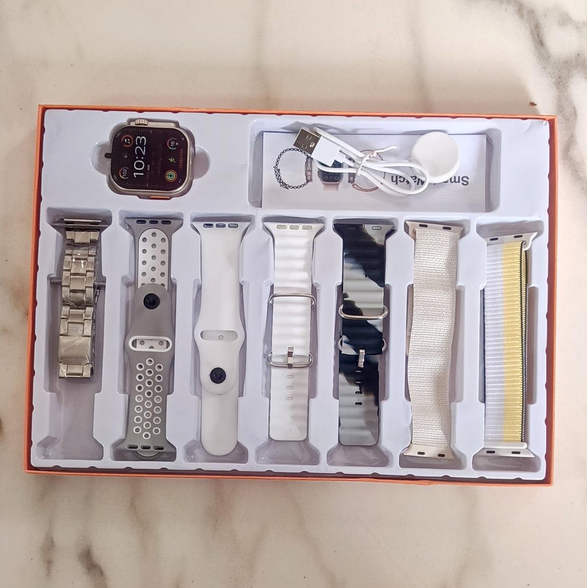 Smartwatch Ultra Laxasfit com 7 Pulseiras 49mm