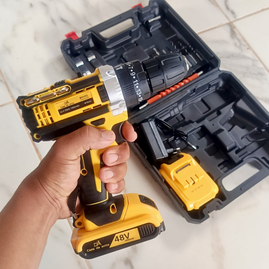 Furadeira Parafusadeira Impacto 48v 2 Baterias