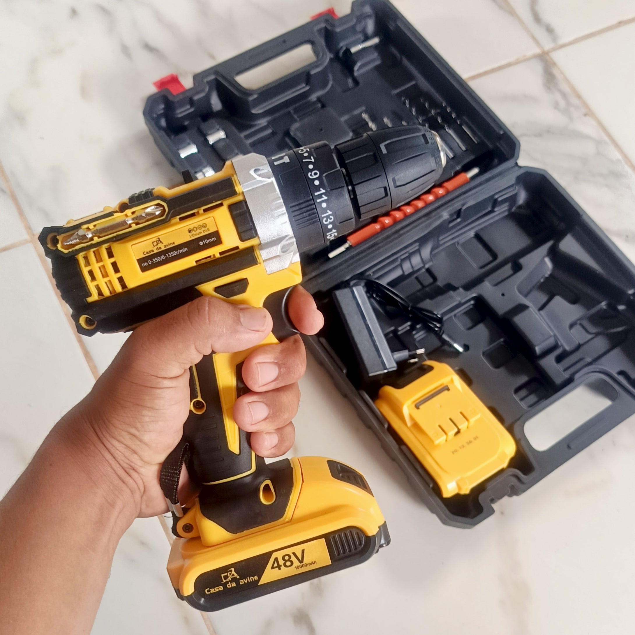 Furadeira Parafusadeira Impacto 48v 2 Baterias