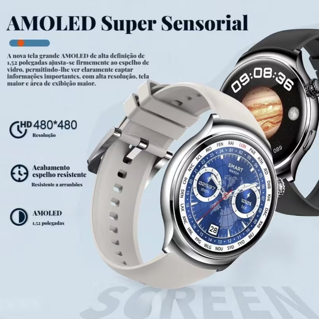 Smartwatch Watch 5 com 2 pulseiras