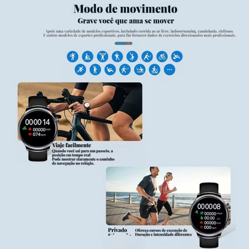 Smartwatch Watch 5 com 2 pulseiras