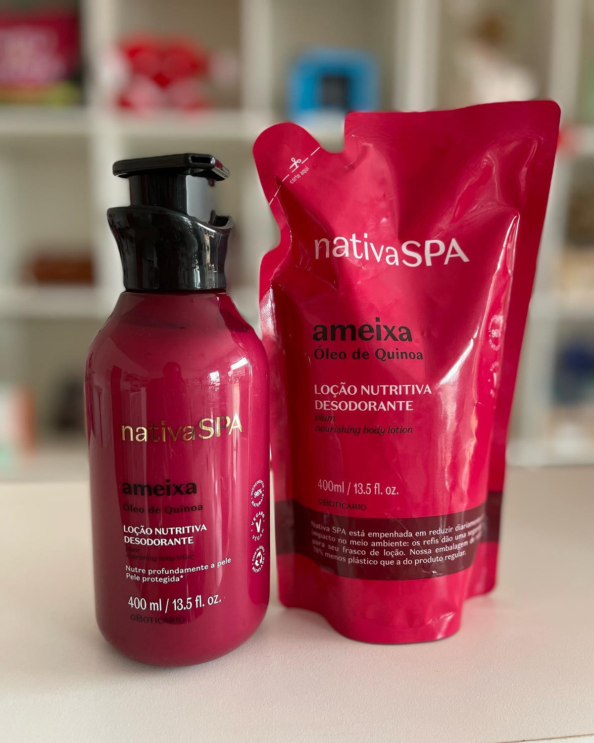 Combo NativaSPA Ameixa Hidratante 400ml + Refil 350ml