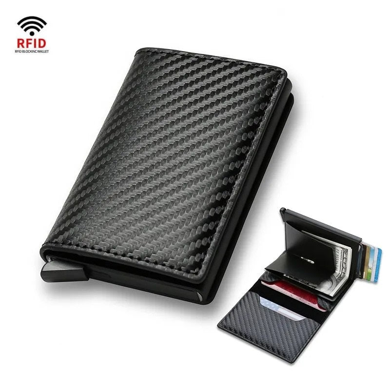 Carteira Porta Cartão Fibra de Carbono Baellerry