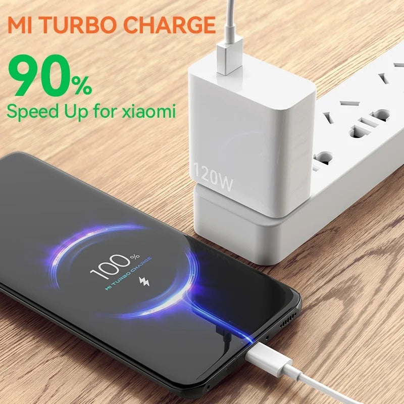 Cabo USB 6A para Xiaomi Turbo Tipo C 120W 2mt