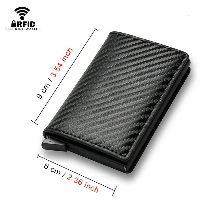 Carteira Porta Cartão Fibra de Carbono Baellerry