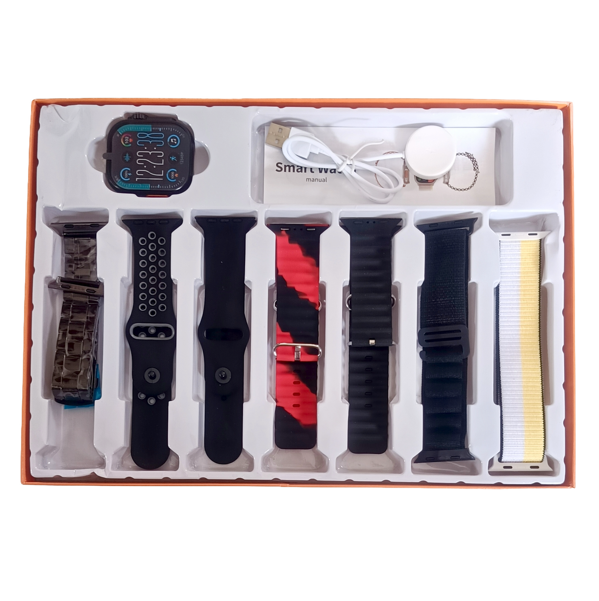 Smartwatch Ultra Laxasfit com 7 Pulseiras 49mm