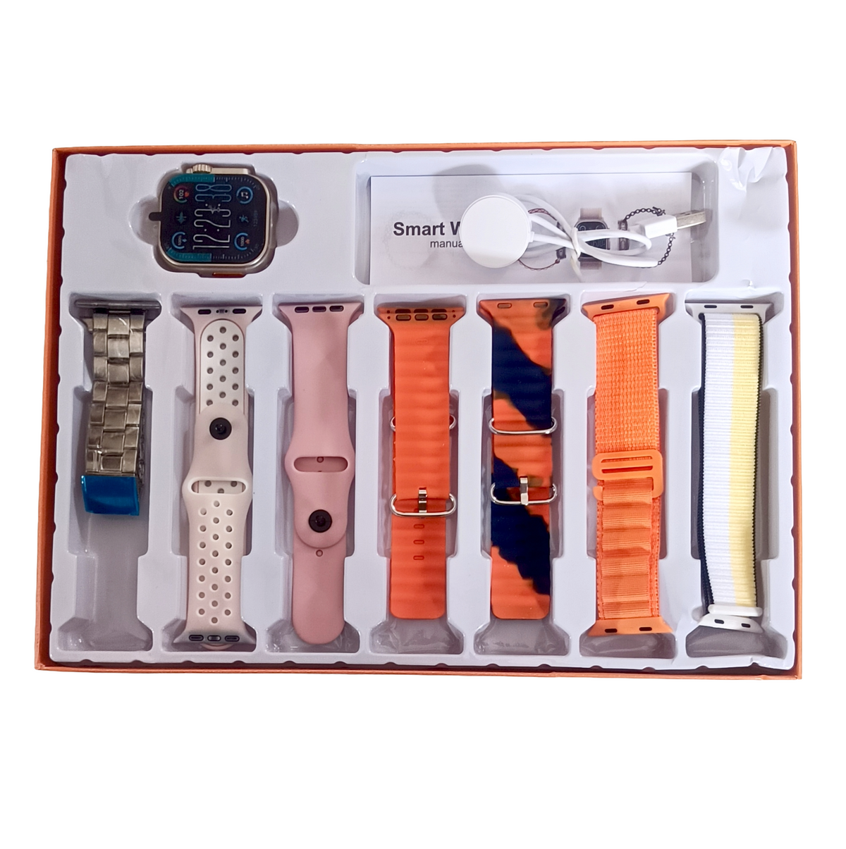 Smartwatch Ultra Laxasfit com 7 Pulseiras 49mm